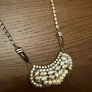 Anthropologie Gold and Silver Statement Necklace